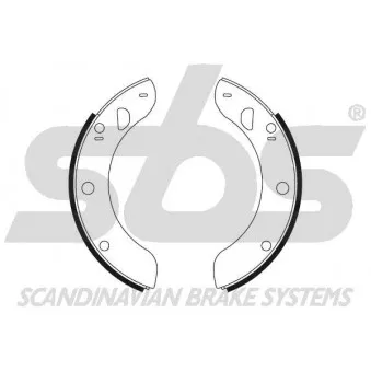 Jeu de mâchoires de frein sbs