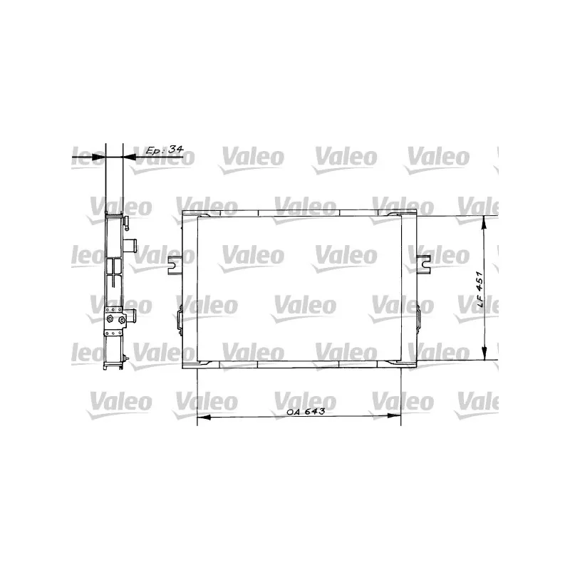 Radiateur, refroidissement du moteur VALEO 816646