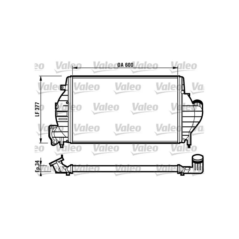 Intercooler, échangeur VALEO 816836