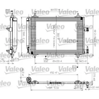Condenseur, climatisation VALEO 817464
