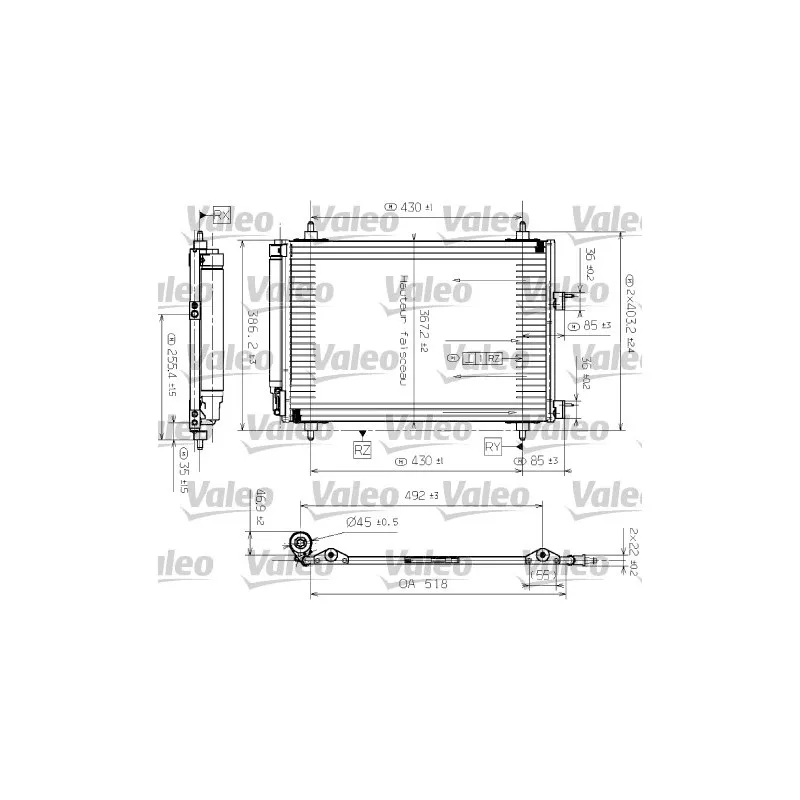Condenseur, climatisation VALEO 817524