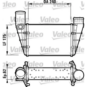 Intercooler, échangeur VALEO 817625