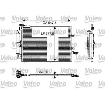 Condenseur, climatisation VALEO 818166