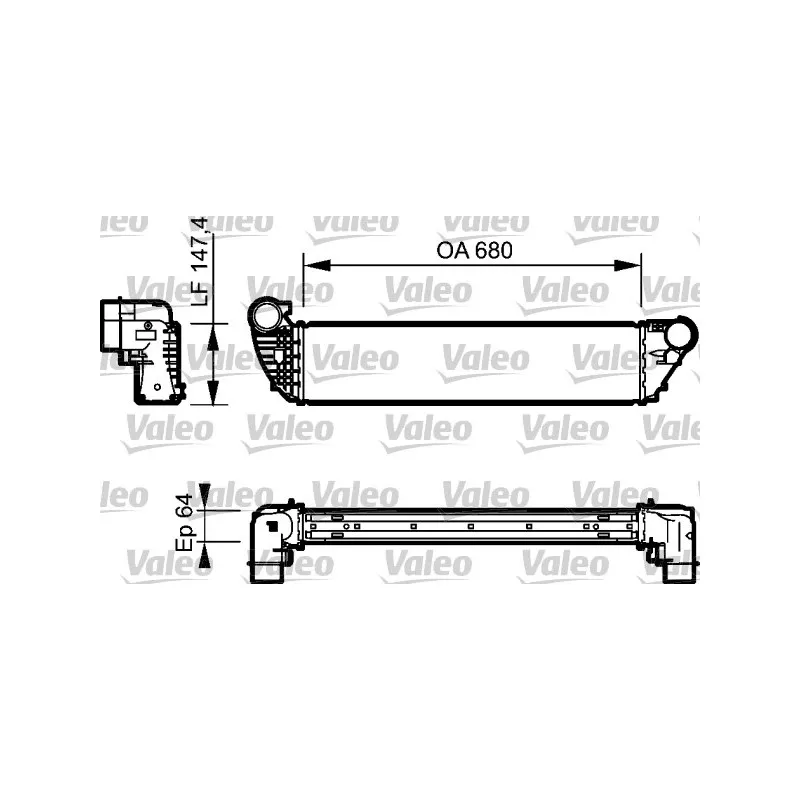 Intercooler, échangeur VALEO 818772