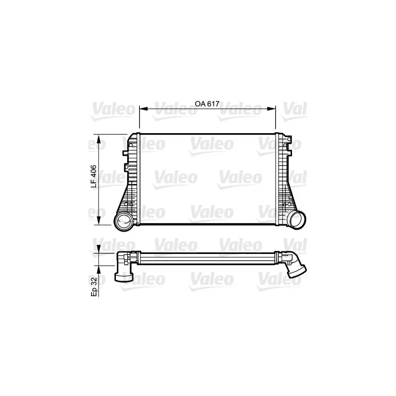 Intercooler, échangeur VALEO 818795