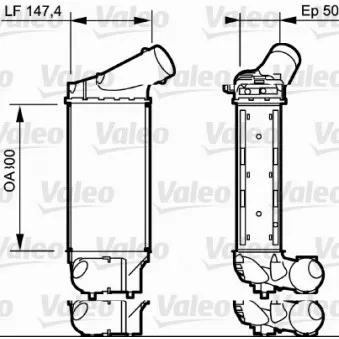 Intercooler, échangeur VALEO 818836