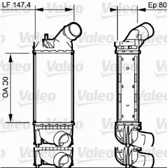 Intercooler, échangeur VALEO 818853
