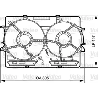 Support, ventilateur de radiateur VALEO 820757