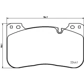 Jeu de 4 plaquettes de frein avant HELLA 8DB 355 025-991