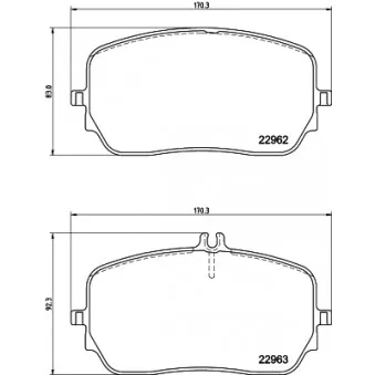Jeu de 4 plaquettes de frein avant HELLA 8DB 355 039-211