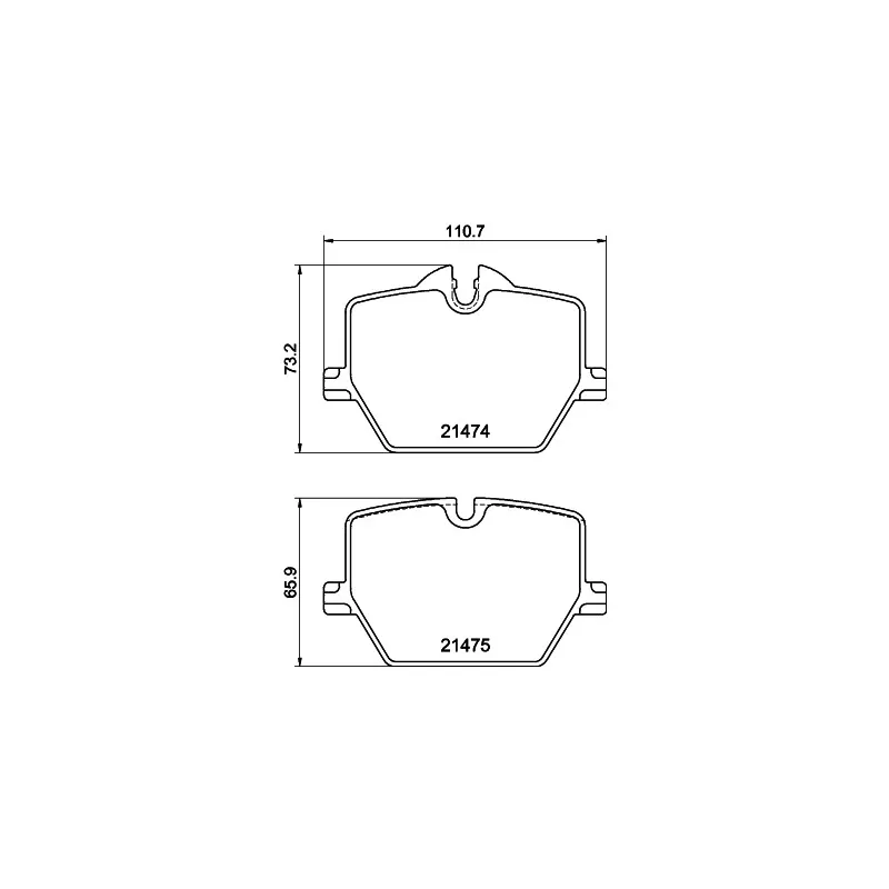 Jeu de 4 plaquettes de frein arrière HELLA 8DB 355 040-601