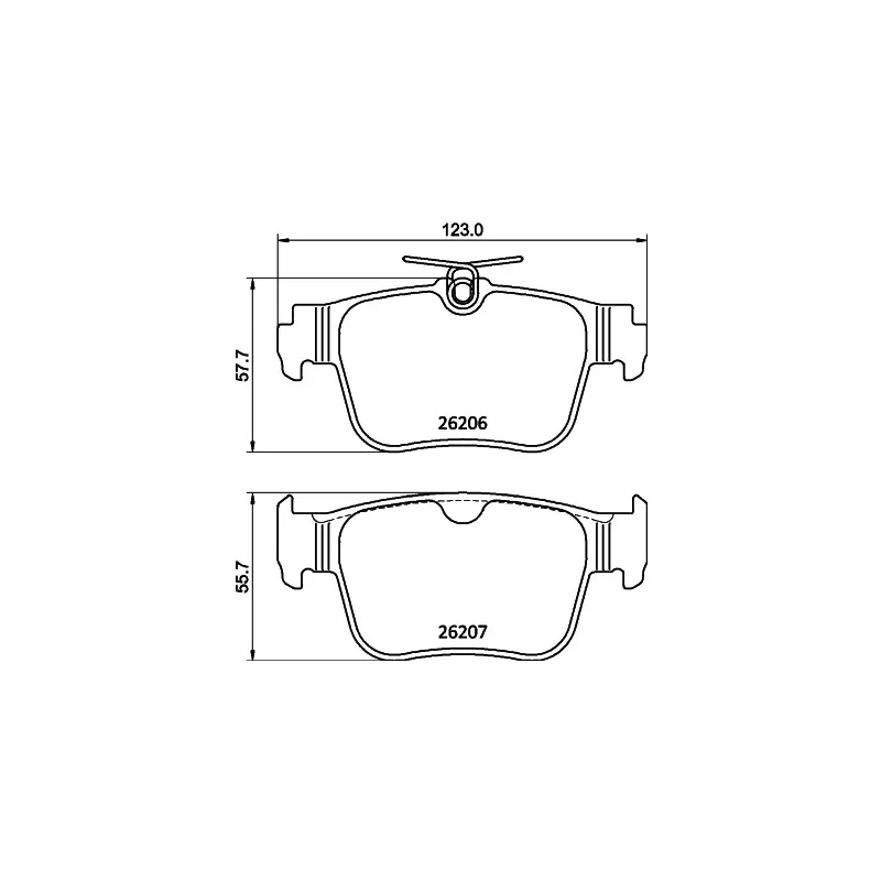 Jeu de 4 plaquettes de frein arrière HELLA 8DB 355 040-851
