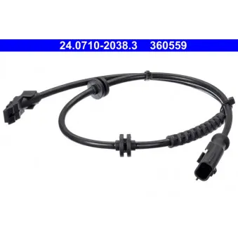 Capteur, vitesse de roue ATE 24.0710-2038.3