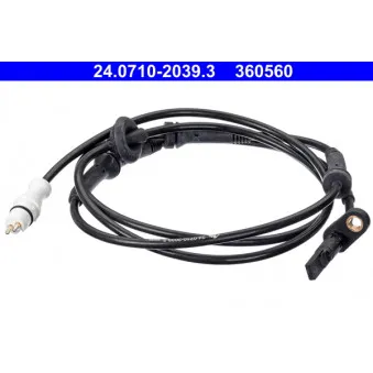 Capteur, vitesse de roue ATE 24.0710-2039.3