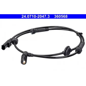 Capteur, vitesse de roue ATE 24.0710-2047.3