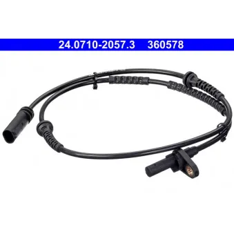 Capteur, vitesse de roue ATE 24.0710-2057.3