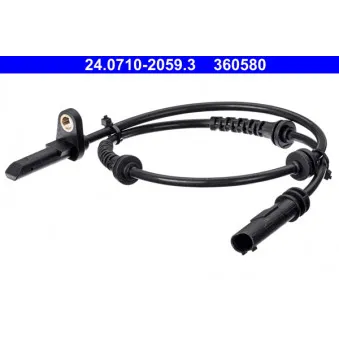Capteur, vitesse de roue ATE 24.0710-2059.3