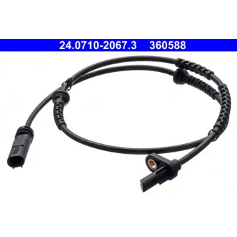 Capteur, vitesse de roue ATE 24.0710-2067.3