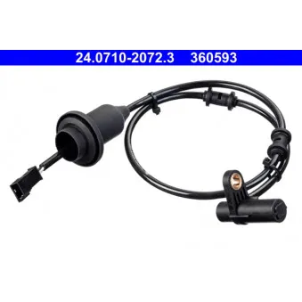 Capteur, vitesse de roue ATE 24.0710-2072.3