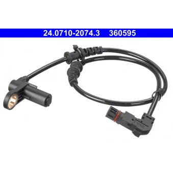Capteur, vitesse de roue ATE 24.0710-2074.3