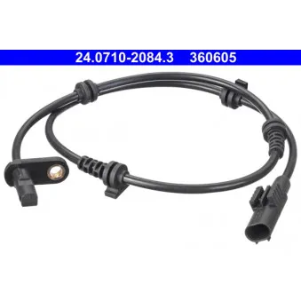 Capteur, vitesse de roue ATE 24.0710-2084.3