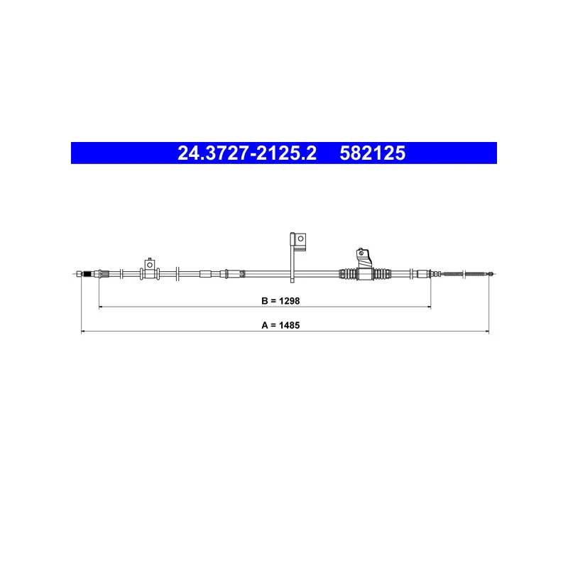 Tirette à câble, frein de stationnement ATE 24.3727-2125.2