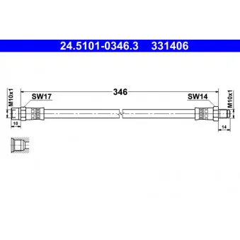 Flexible de frein ATE 24.5101-0346.3