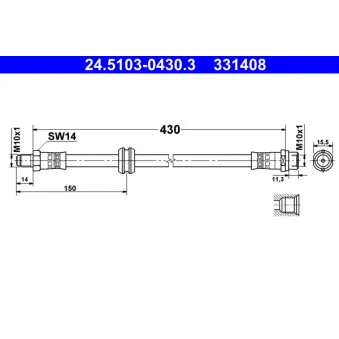 Flexible de frein ATE 24.5103-0430.3