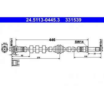 Flexible de frein ATE 24.5113-0445.3