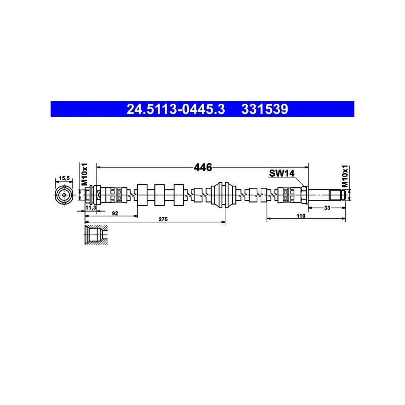 Flexible de frein ATE 24.5113-0445.3