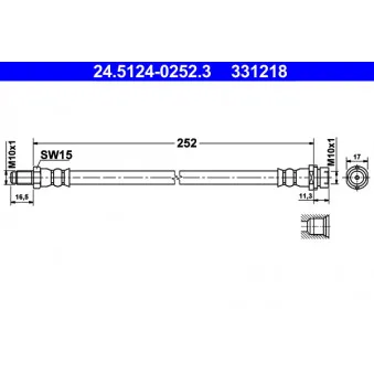 Flexible de frein ATE 24.5124-0252.3