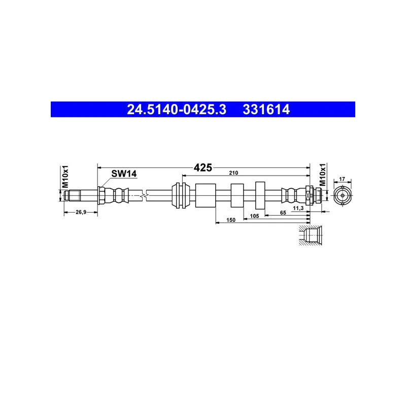 Flexible de frein ATE 24.5140-0425.3