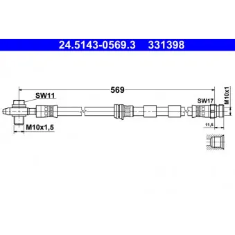 Flexible de frein ATE 24.5143-0569.3