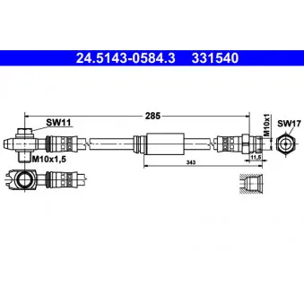Flexible de frein ATE 24.5143-0584.3