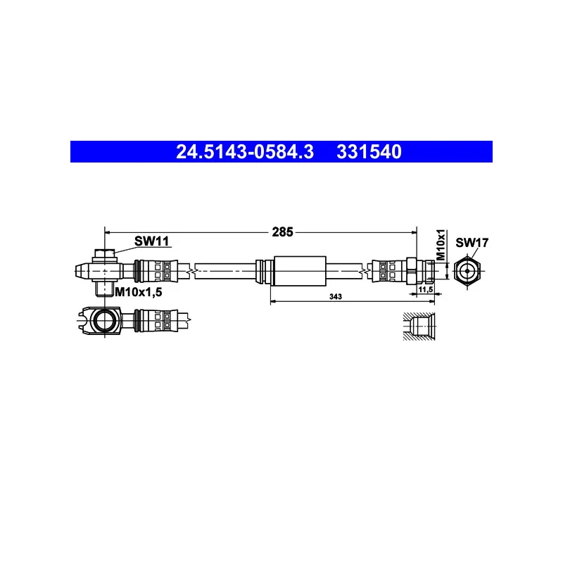 Flexible de frein ATE 24.5143-0584.3