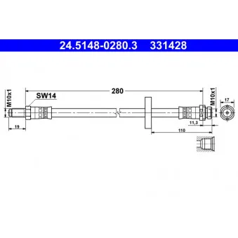 Flexible de frein ATE 24.5148-0280.3