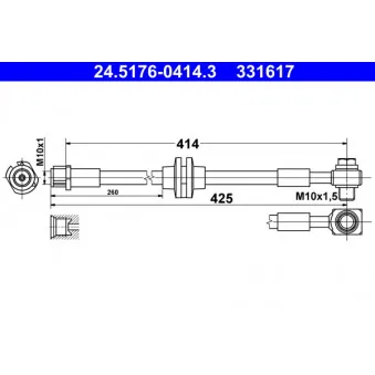 Flexible de frein ATE 24.5176-0414.3