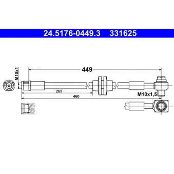 Flexible de frein ATE 24.5176-0449.3
