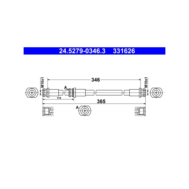 Flexible de frein ATE 24.5279-0346.3