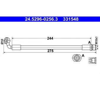 Flexible de frein ATE 24.5296-0256.3