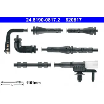 Contact d'avertissement, usure des plaquettes de frein ATE 24.8190-0817.2