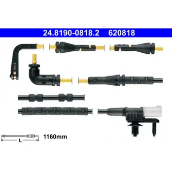 Contact d'avertissement, usure des plaquettes de frein ATE 24.8190-0818.2