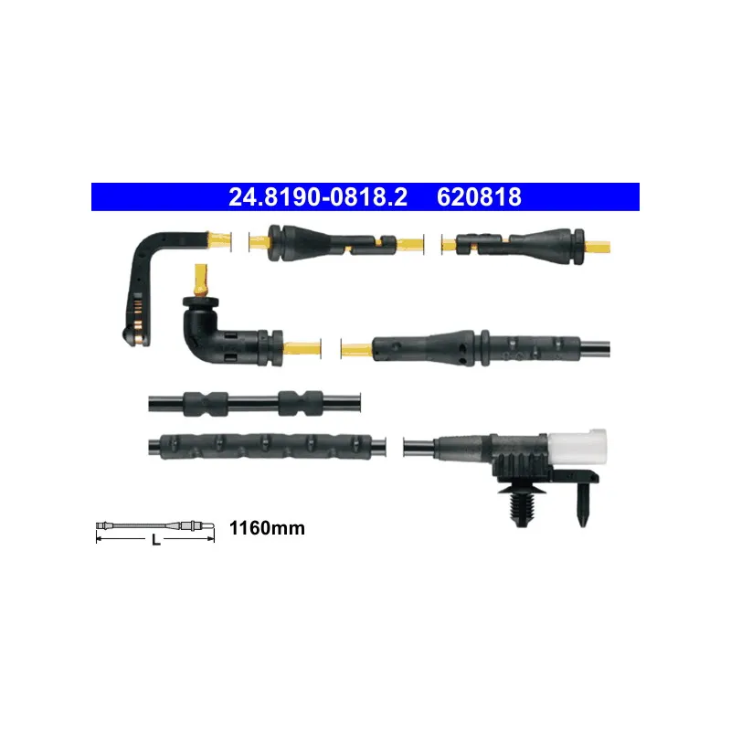 Contact d'avertissement, usure des plaquettes de frein ATE 24.8190-0818.2