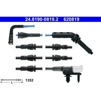 Contact d'avertissement, usure des plaquettes de frein ATE 24.8190-0819.2