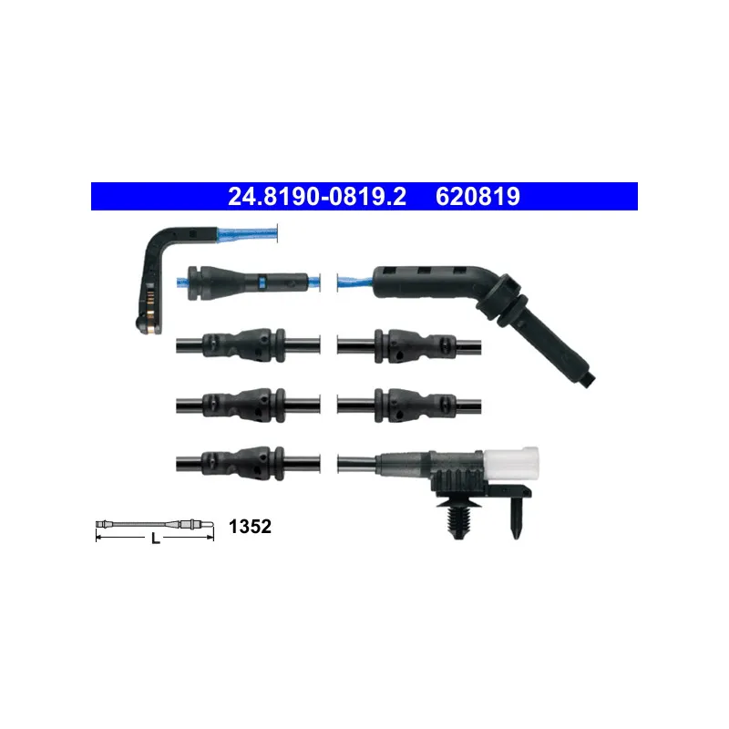 Contact d'avertissement, usure des plaquettes de frein ATE 24.8190-0819.2