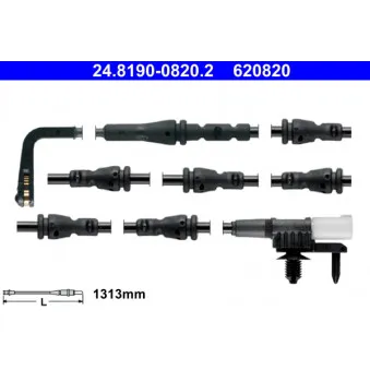 Contact d'avertissement, usure des plaquettes de frein ATE 24.8190-0820.2