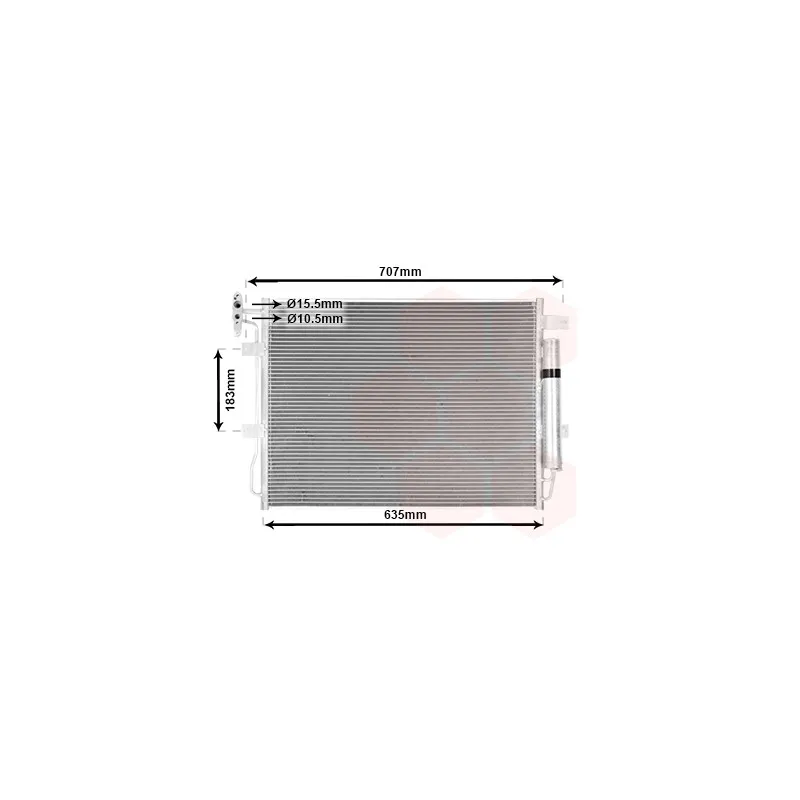 Condenseur, climatisation VAN WEZEL 02015703
