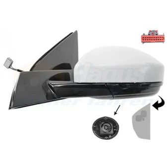 Rétroviseur extérieur VAN WEZEL 0259827