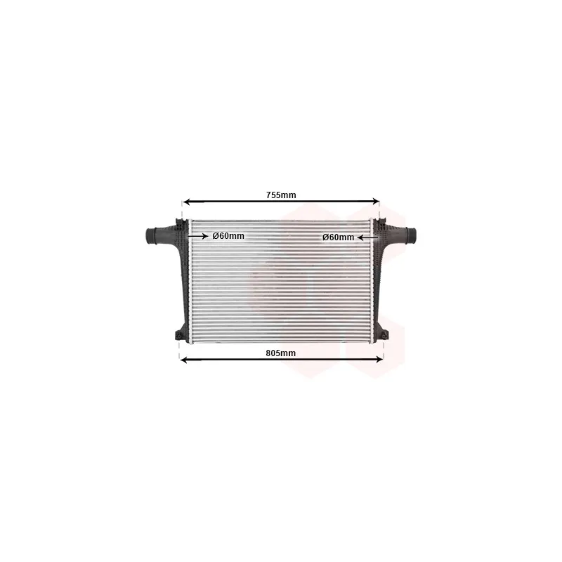 Intercooler, échangeur VAN WEZEL 03014706