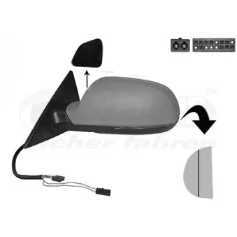 Rétroviseur extérieur VAN WEZEL 0384827